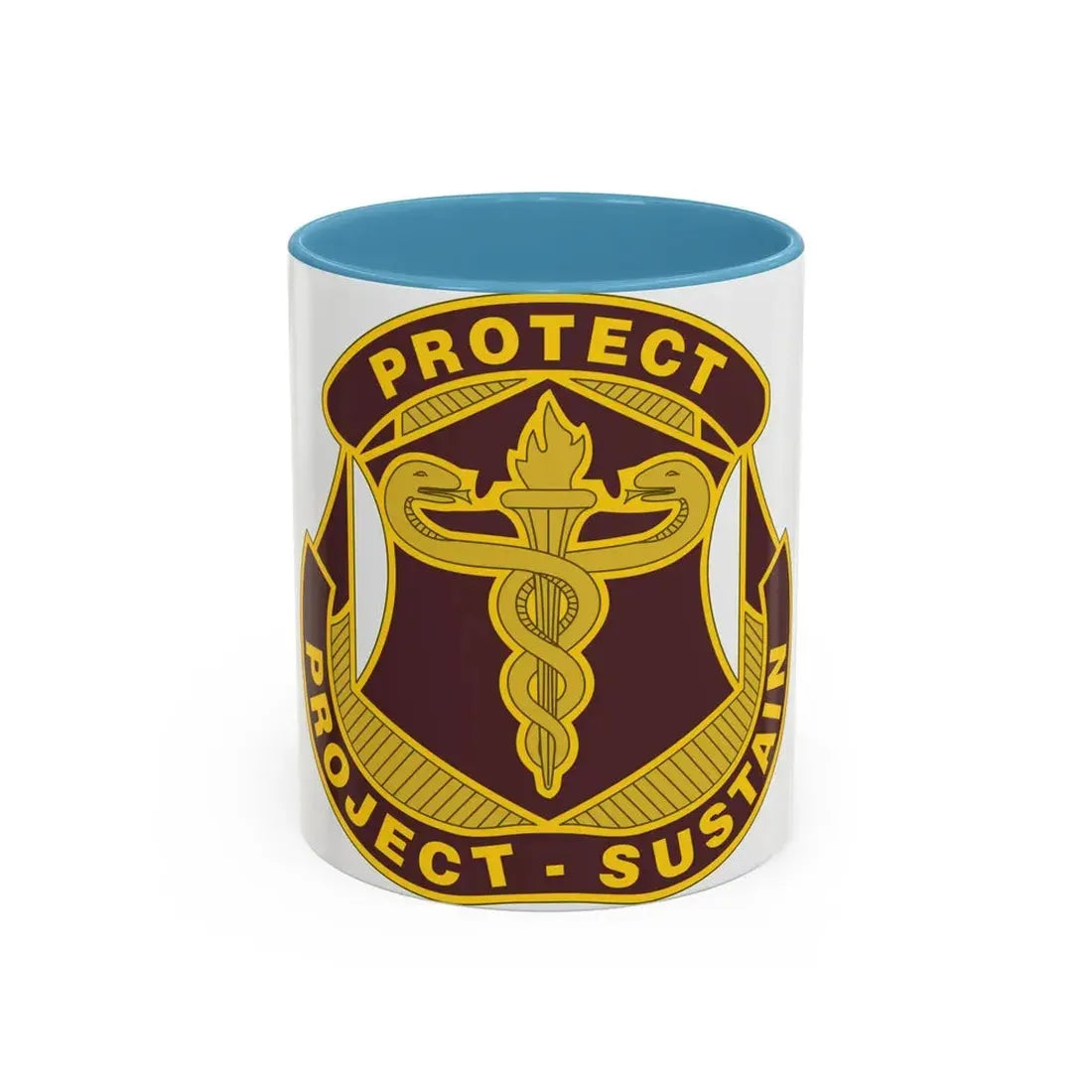 Medical Research and Development Command 2 (U.S. Army) Accent Coffee Mug 11oz Light Blue - Go Mug Yourself