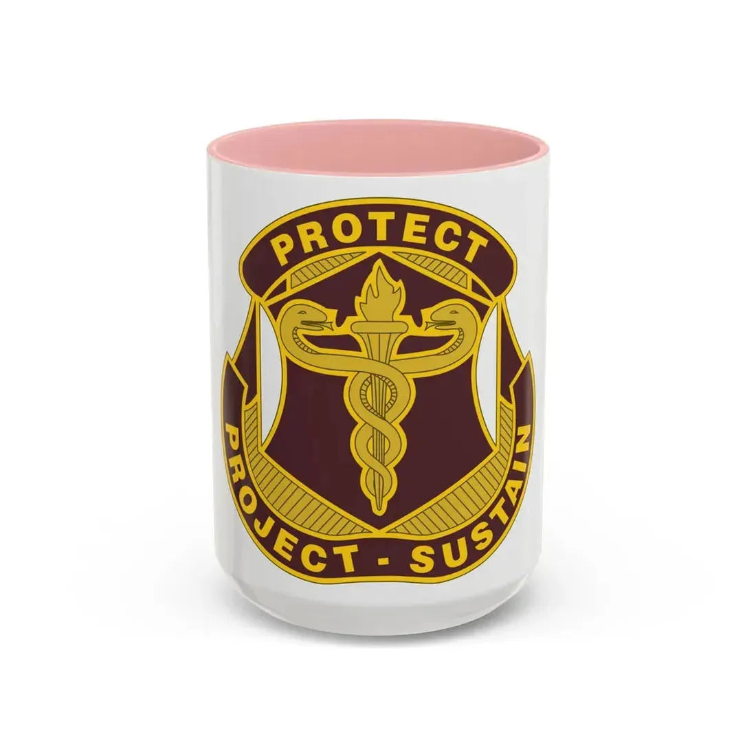 Medical Research and Development Command 2 (U.S. Army) Accent Coffee Mug 15oz Pink - Go Mug Yourself