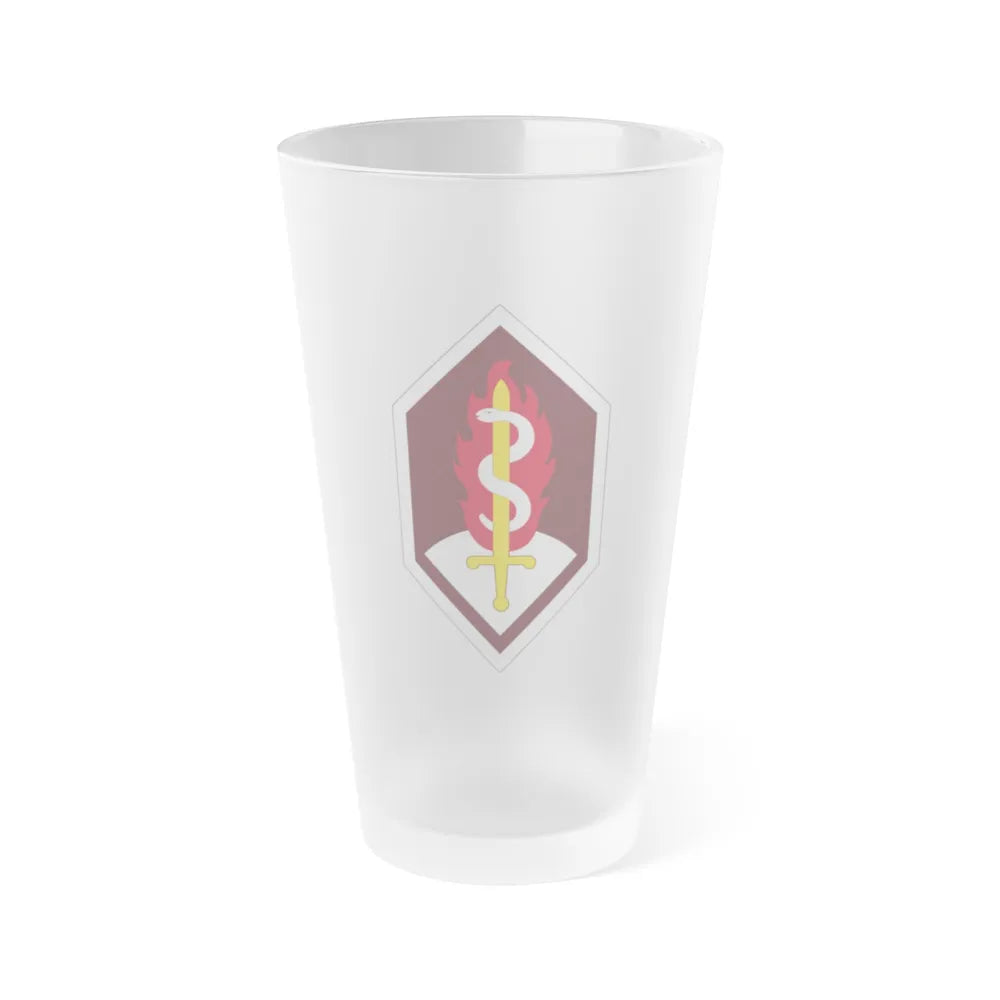 Medical Research and Development Command (U.S. Army) Frosted Pint Glass 16oz-Go Mug Yourself