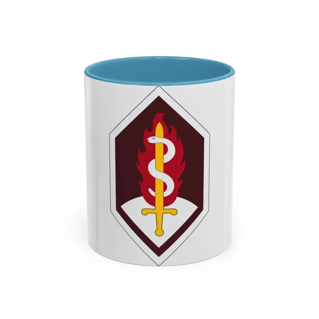Medical Research and Development Command (U.S. Army) Accent Coffee Mug 11oz Light Blue - Go Mug Yourself