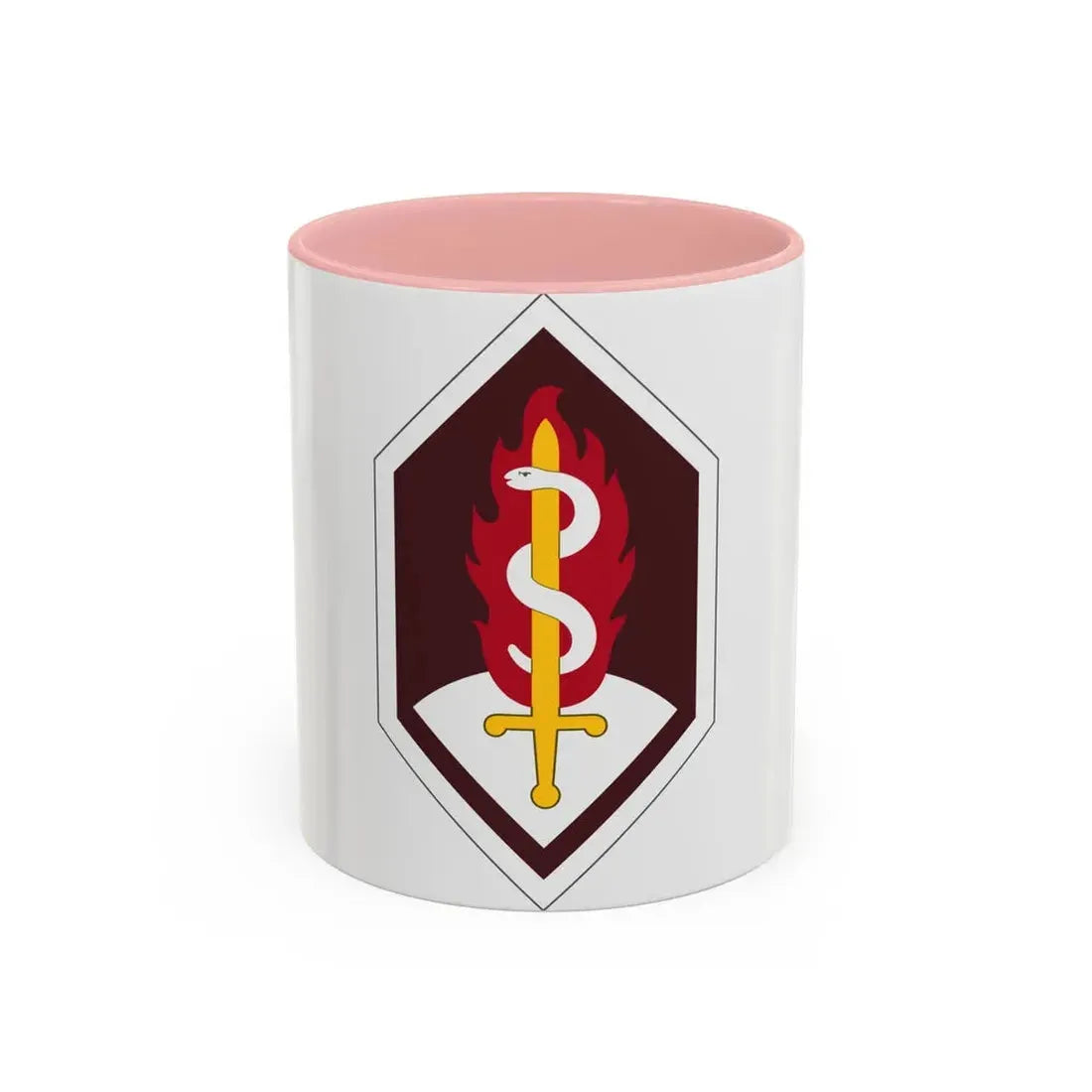 Medical Research and Development Command (U.S. Army) Accent Coffee Mug 11oz Pink - Go Mug Yourself