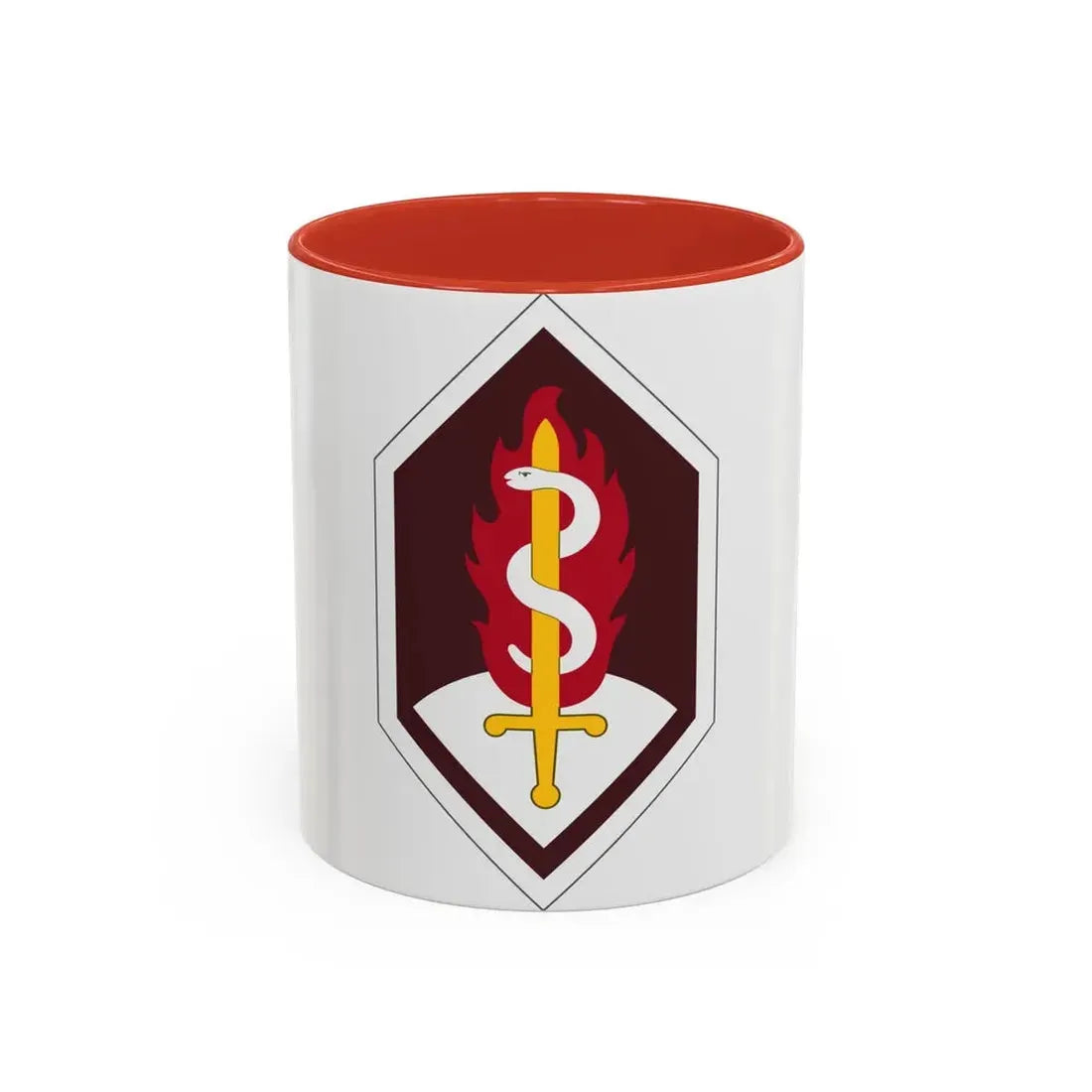 Medical Research and Development Command (U.S. Army) Accent Coffee Mug 11oz Red - Go Mug Yourself
