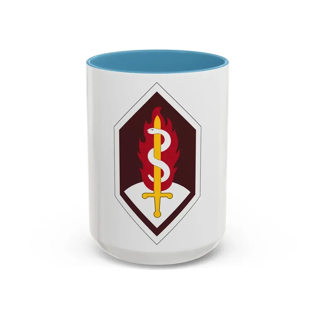 Medical Research and Development Command (U.S. Army) Accent Coffee Mug 15oz Light Blue - Go Mug Yourself