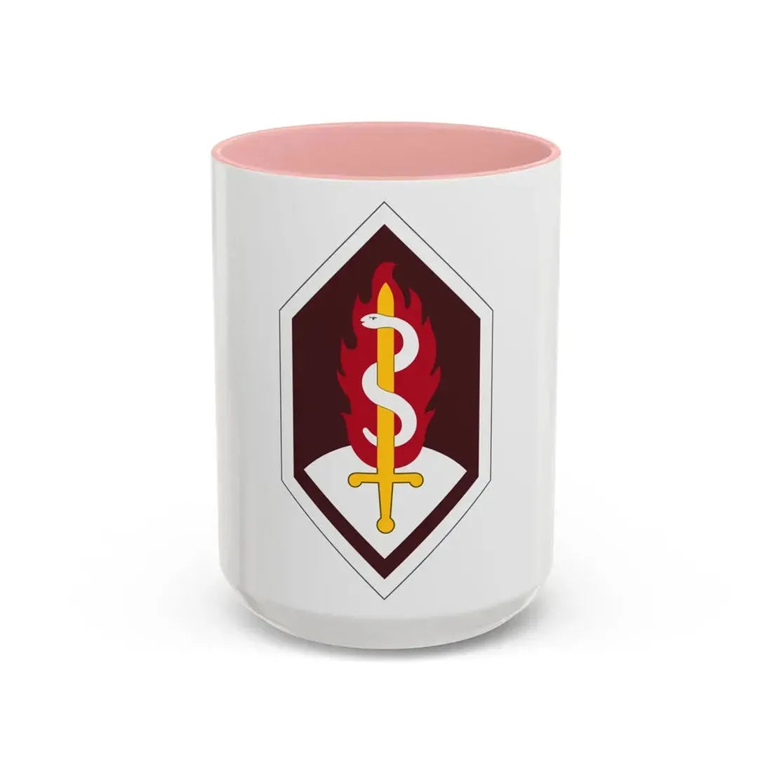 Medical Research and Development Command (U.S. Army) Accent Coffee Mug 15oz Pink - Go Mug Yourself
