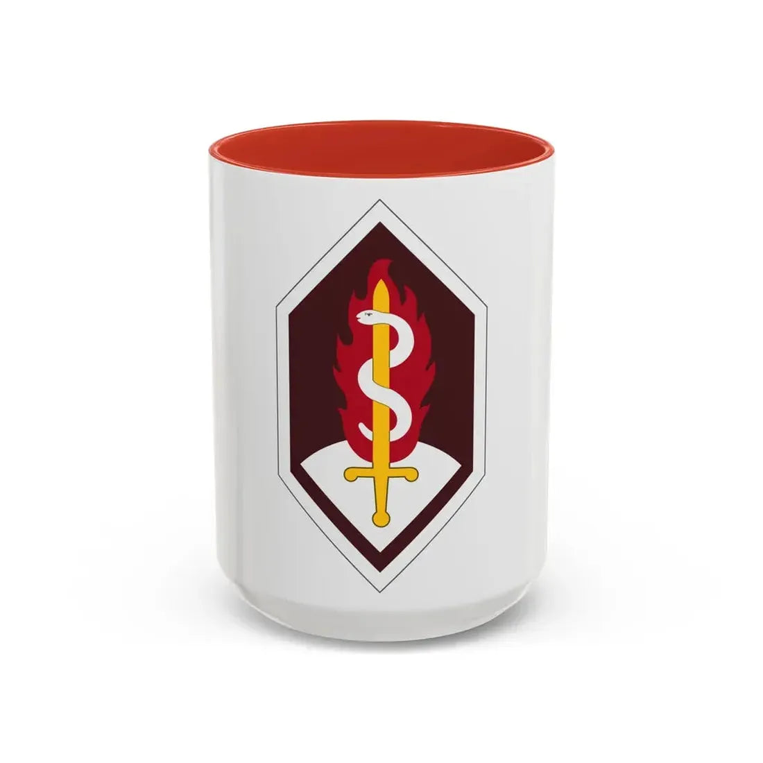 Medical Research and Development Command (U.S. Army) Accent Coffee Mug 15oz Red - Go Mug Yourself