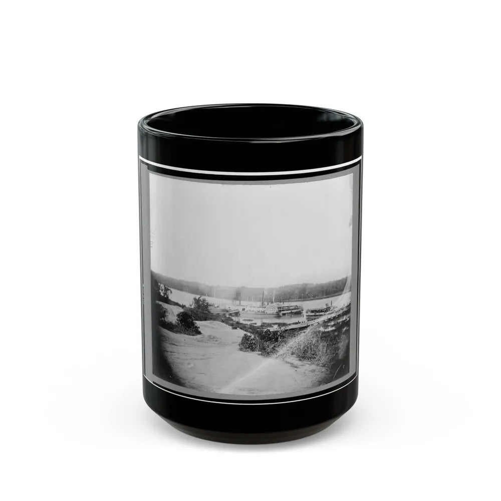 Medical Supply Boat Planter On Appomattox River, Virginia (U.S. Civil War) Black Coffee Mug-15oz-Go Mug Yourself