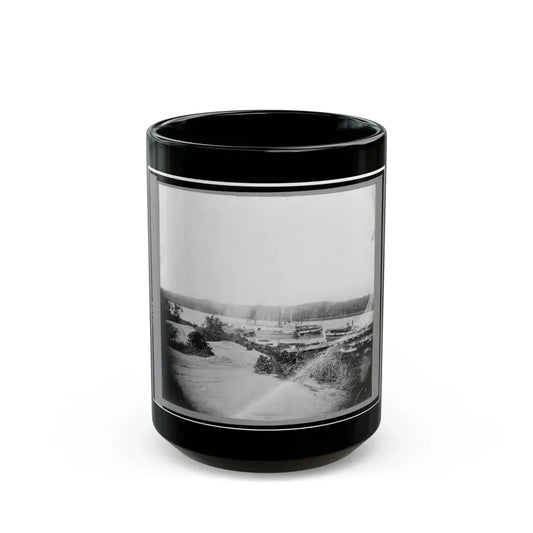 Medical Supply Boat  Planter  On Appomattox River, Virginia (U.S. Civil War) Black Coffee Mug 15oz - Go Mug Yourself
