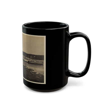 Medical Supply Ships Connecticut And Planter Docked At A Wharf On The Appomattox River (U.S. Civil War) Black Coffee Mug-Go Mug Yourself