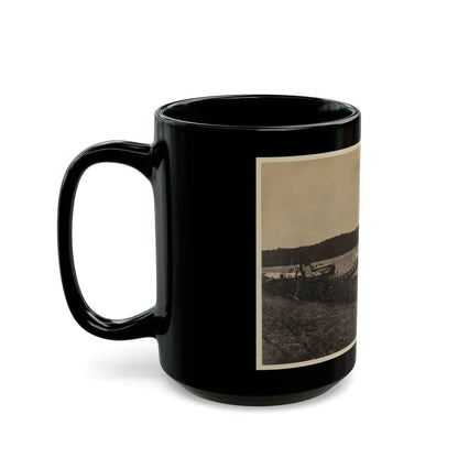 Medical Supply Ships Connecticut And Planter Docked At A Wharf On The Appomattox River (U.S. Civil War) Black Coffee Mug-Go Mug Yourself