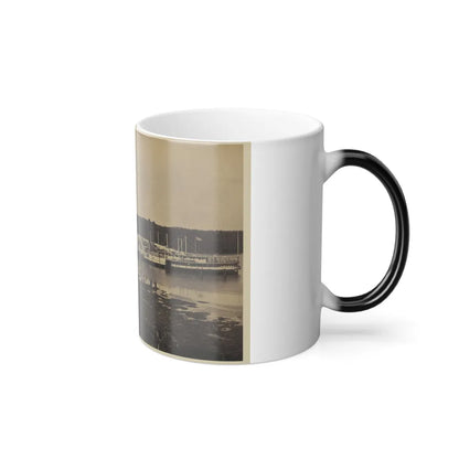 Medical Supply Ships Connecticut and Planter Docked at a Wharf on the Appomattox River (U.S. Civil War) Color Changing Coffee Mug 11oz-Go Mug Yourself