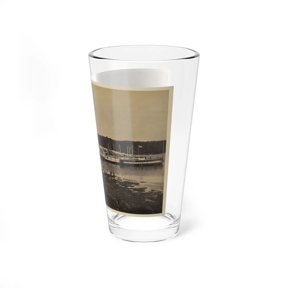 Medical Supply Ships Connecticut And Planter Docked At A Wharf On The Appomattox River (U.S. Civil War) Pint Glass 16oz-Go Mug Yourself