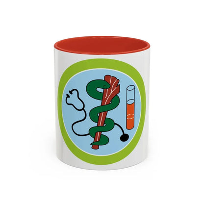 Medicine (Boy Scout Merit Badge) Accent Coffee Mug 11oz Red - Go Mug Yourself