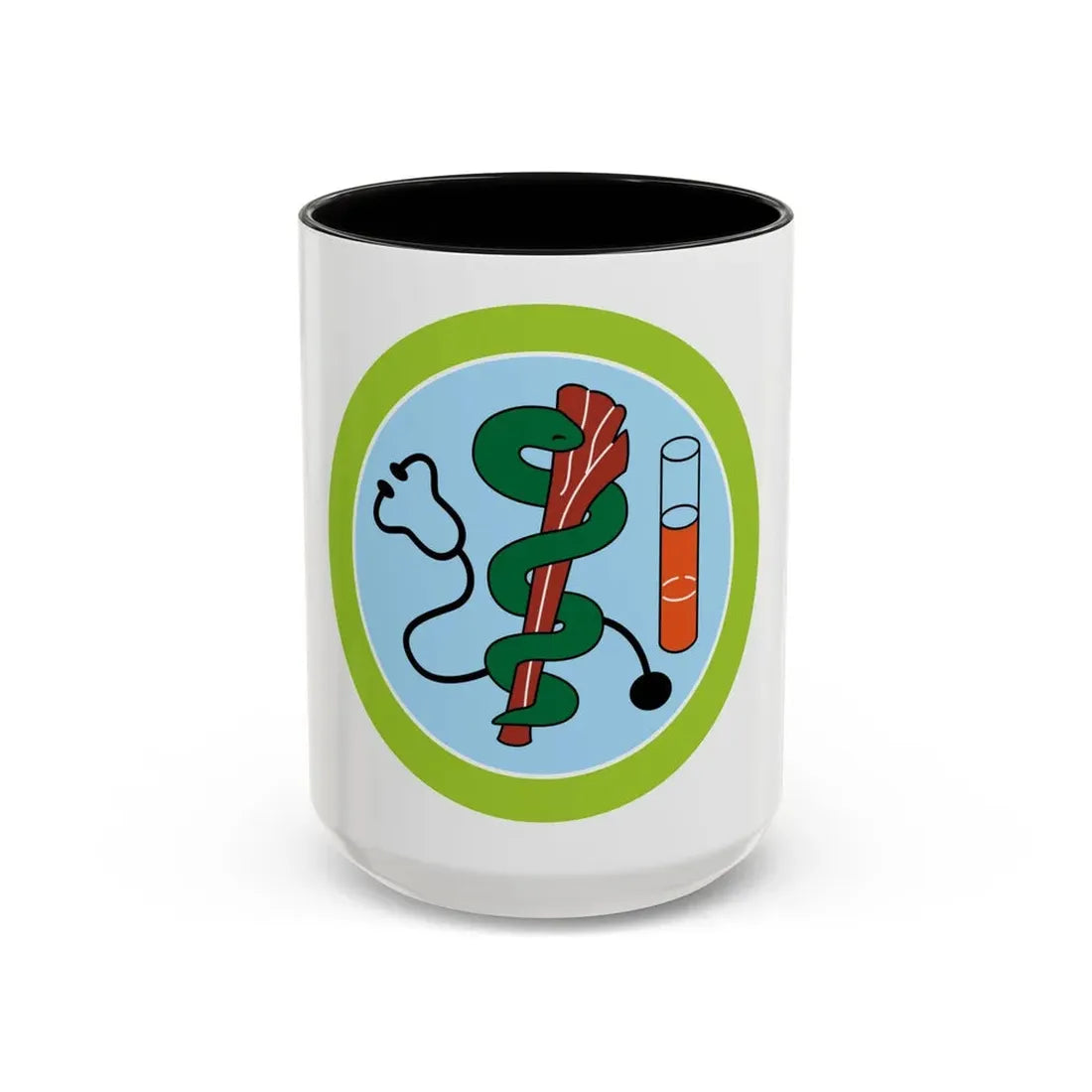 Medicine (Boy Scout Merit Badge) Accent Coffee Mug 15oz Black - Go Mug Yourself