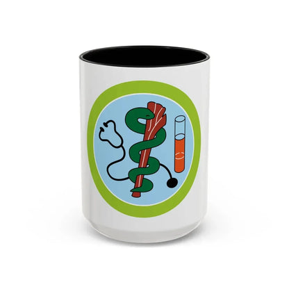 Medicine (Boy Scout Merit Badge) Accent Coffee Mug 15oz Black - Go Mug Yourself