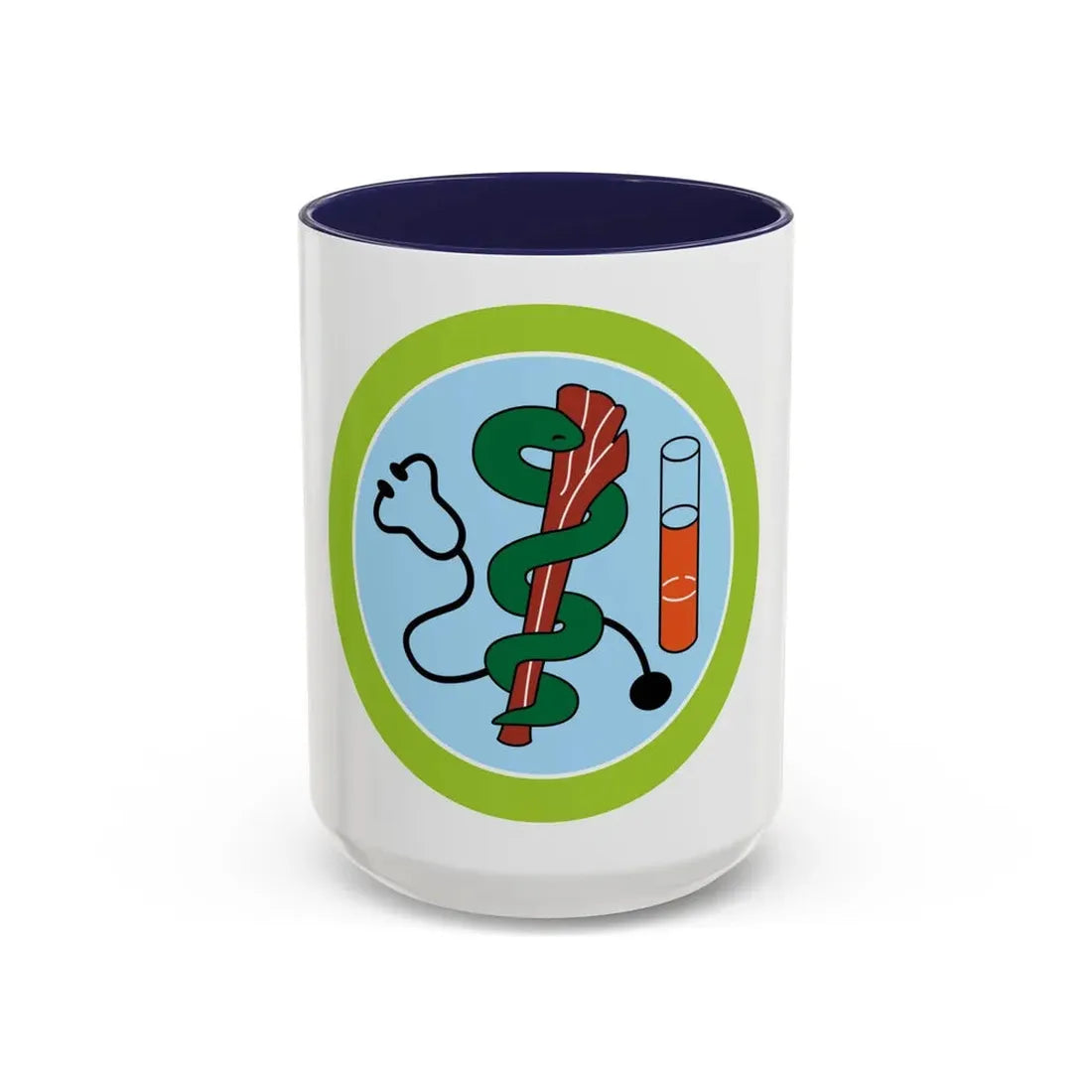 Medicine (Boy Scout Merit Badge) Accent Coffee Mug 15oz Navy - Go Mug Yourself
