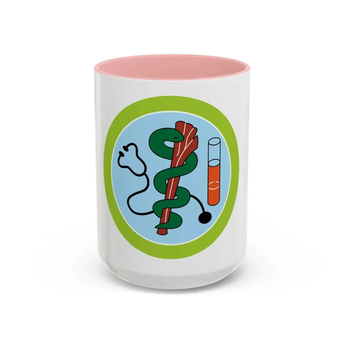 Medicine (Boy Scout Merit Badge) Accent Coffee Mug 15oz Pink - Go Mug Yourself