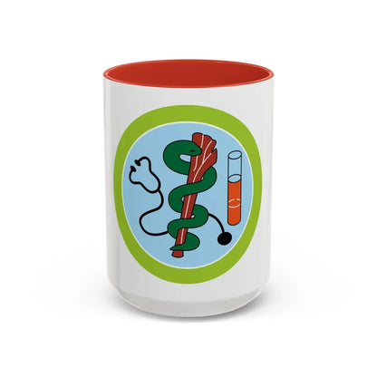 Medicine (Boy Scout Merit Badge) Accent Coffee Mug 15oz Red - Go Mug Yourself