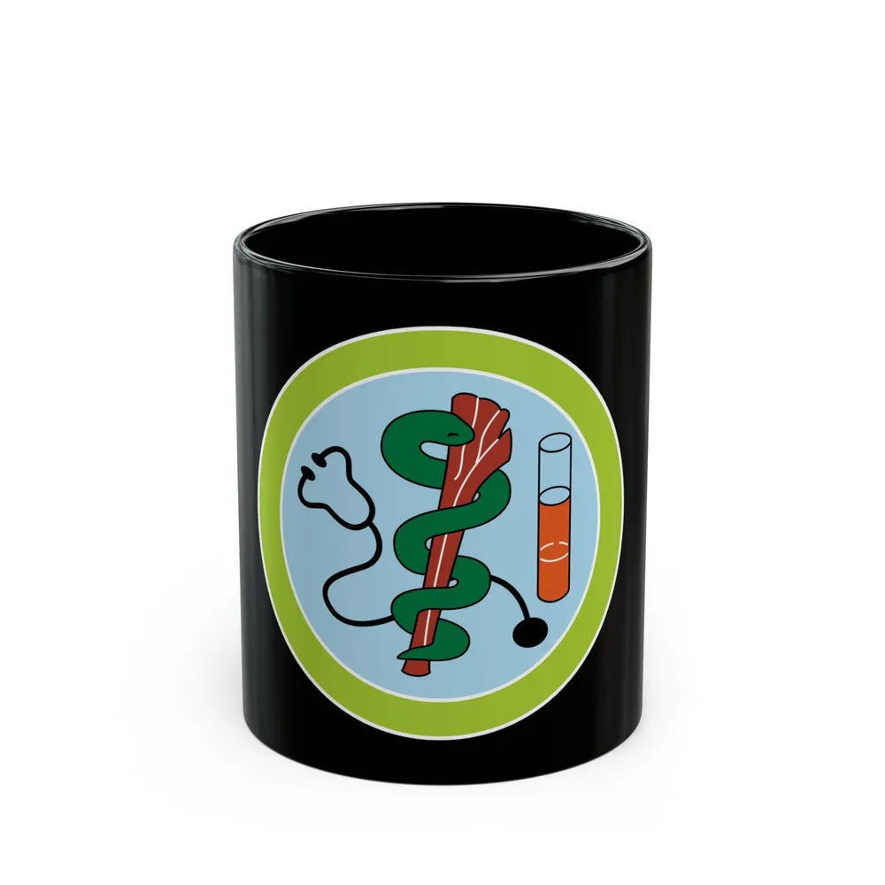 Medicine (Boy Scout Merit Badge) Black Coffee Mug-11oz-Go Mug Yourself