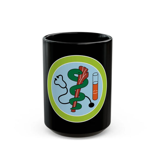 Medicine (Boy Scout Merit Badge) Black Coffee Mug-15oz-Go Mug Yourself