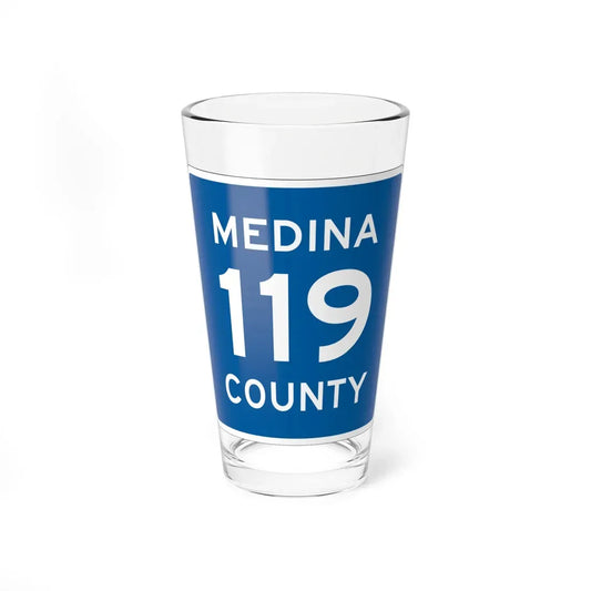 Medina County Route 119 OH (Ohio) (Road Sign) Pint Glass 16oz 16oz - Go Mug Yourself