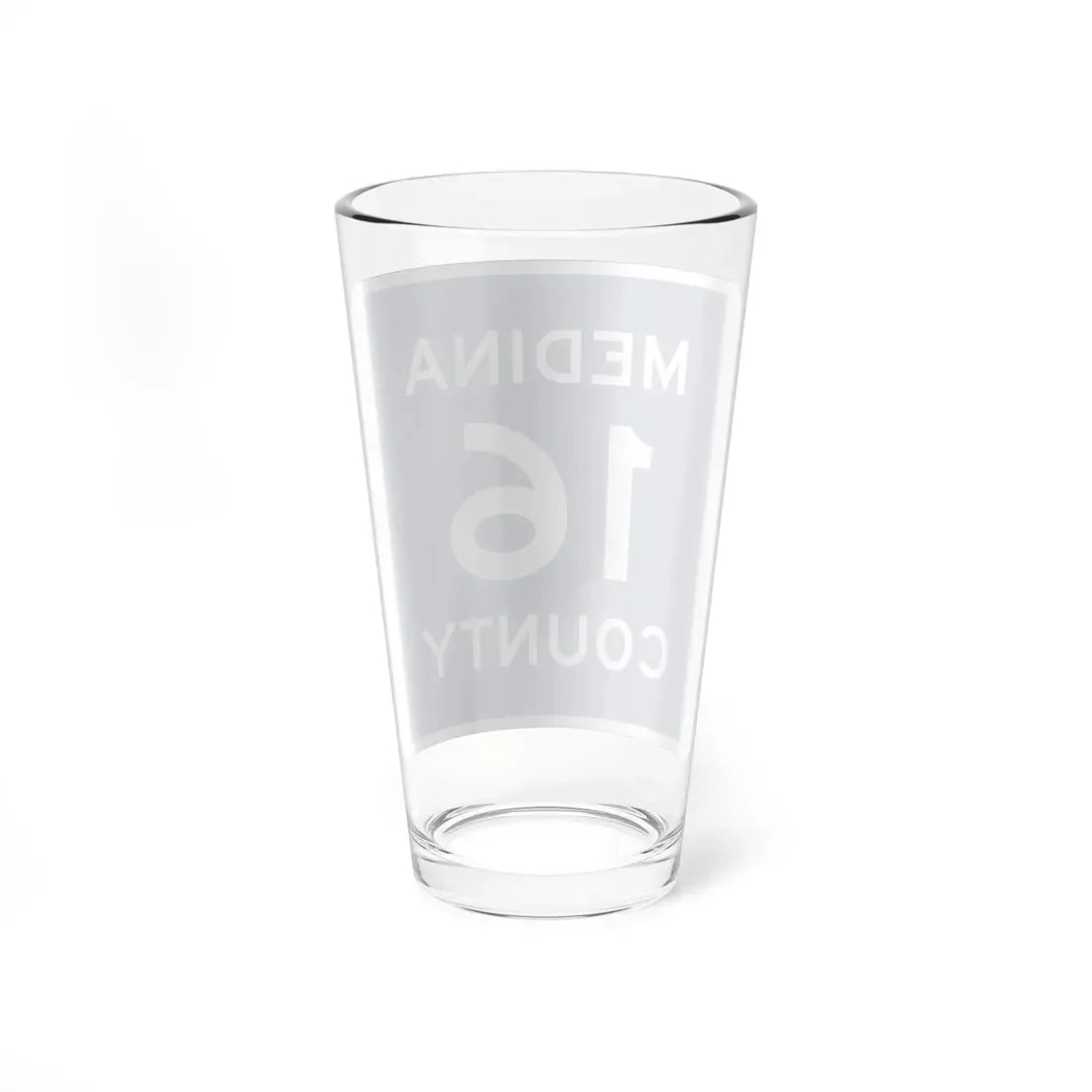 Medina County Route 16 OH (Ohio) (Road Sign) Pint Glass 16oz - Go Mug Yourself