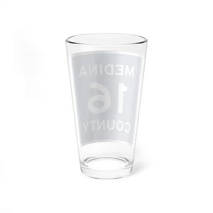 Medina County Route 16 OH (Ohio) (Road Sign) Pint Glass 16oz - Go Mug Yourself