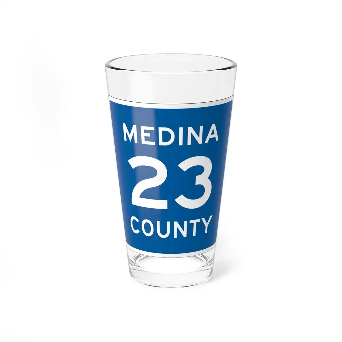 Medina County Route 23 OH (Ohio) (Road Sign) Pint Glass 16oz 16oz - Go Mug Yourself
