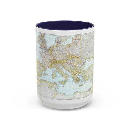 Mediterranean as of September 1 (1939) (Map) Accent Coffee Mug 15oz Navy - Go Mug Yourself