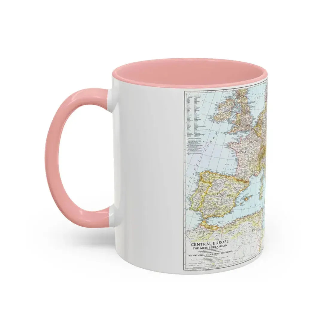 Mediterranean as of September 1 (1939) (Map) Accent Coffee Mug - Go Mug Yourself