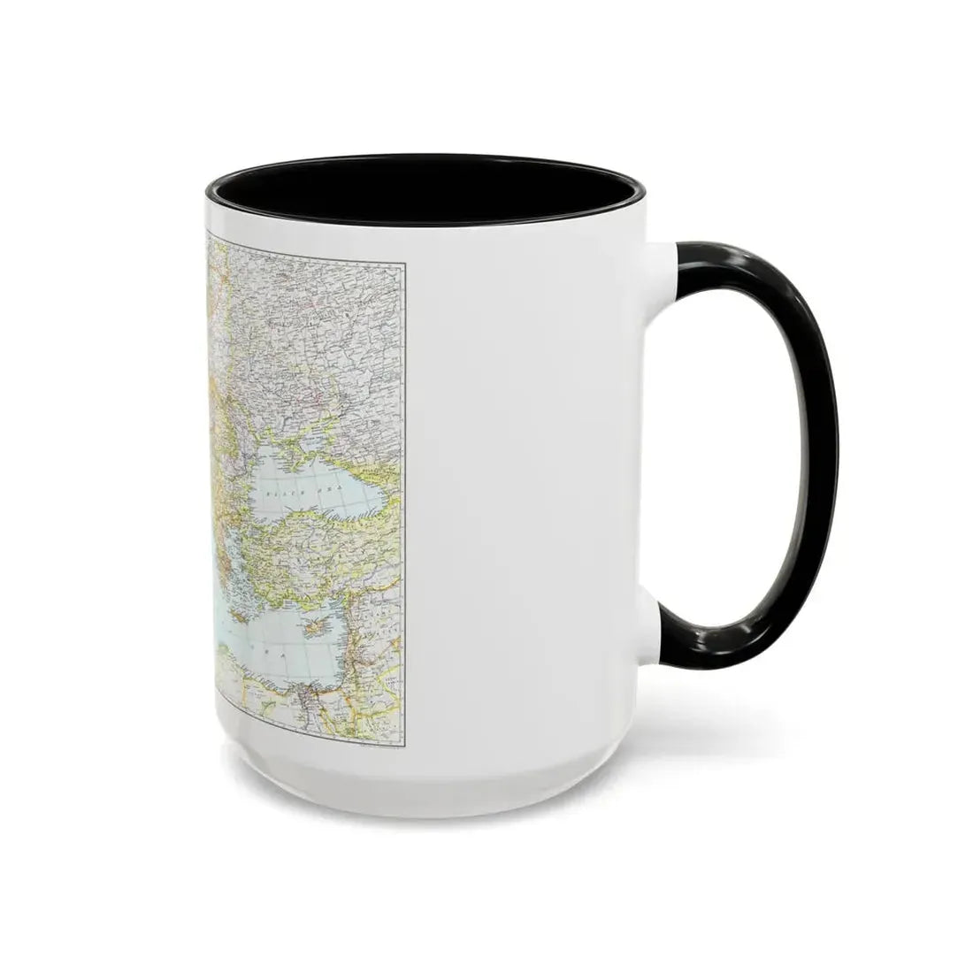 Mediterranean as of September 1 (1939) (Map) Accent Coffee Mug - Go Mug Yourself