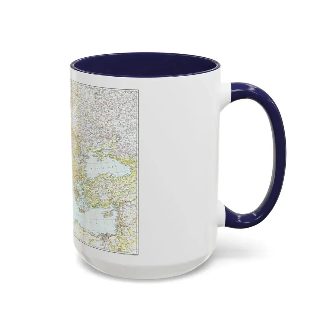 Mediterranean as of September 1 (1939) (Map) Accent Coffee Mug - Go Mug Yourself