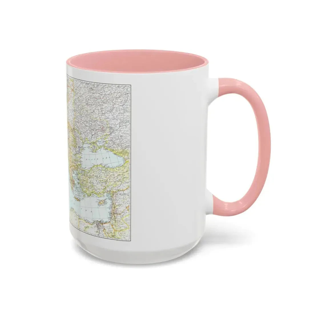 Mediterranean as of September 1 (1939) (Map) Accent Coffee Mug - Go Mug Yourself