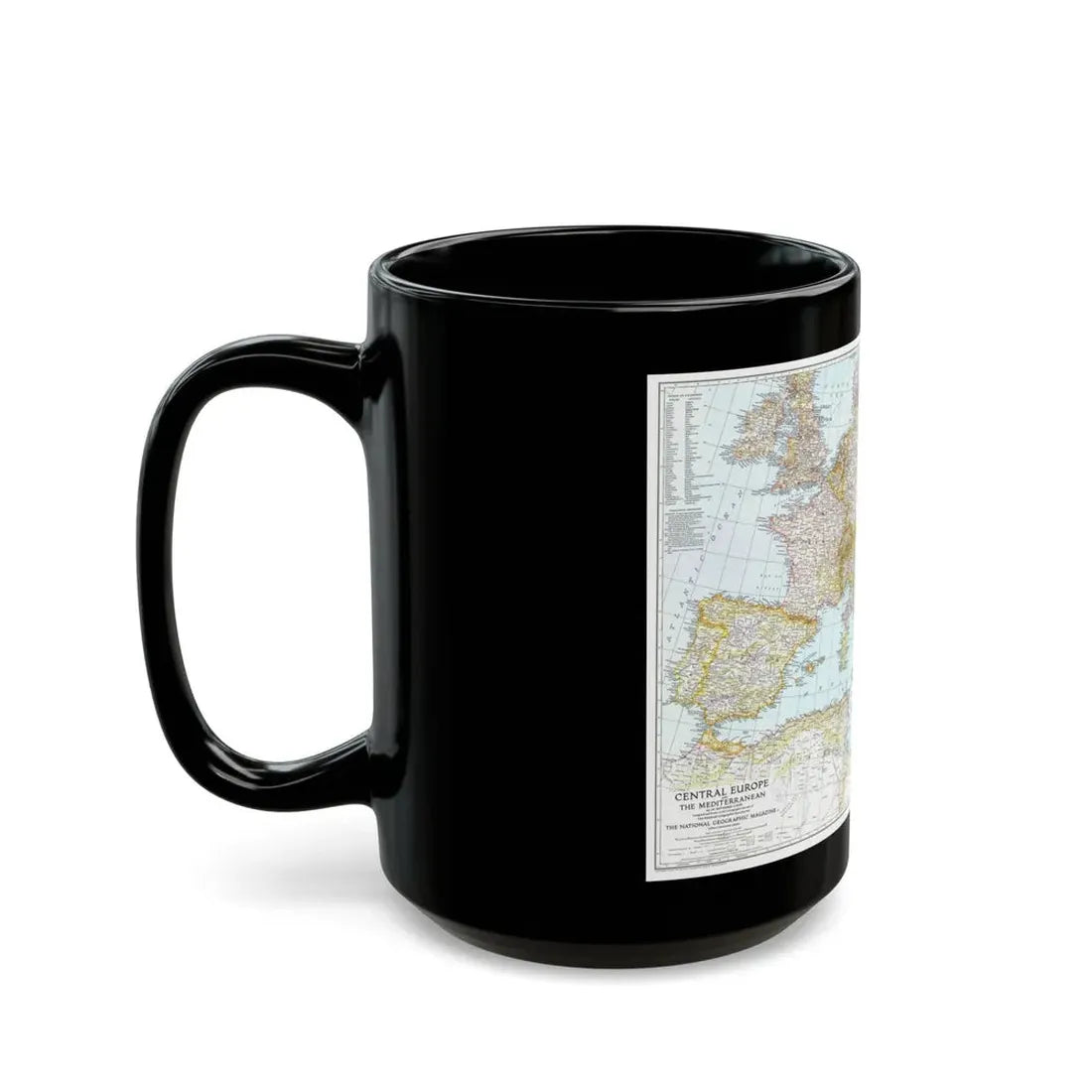 Mediterranean as of September 1 (1939) (Map) Black Coffee Mug - Go Mug Yourself