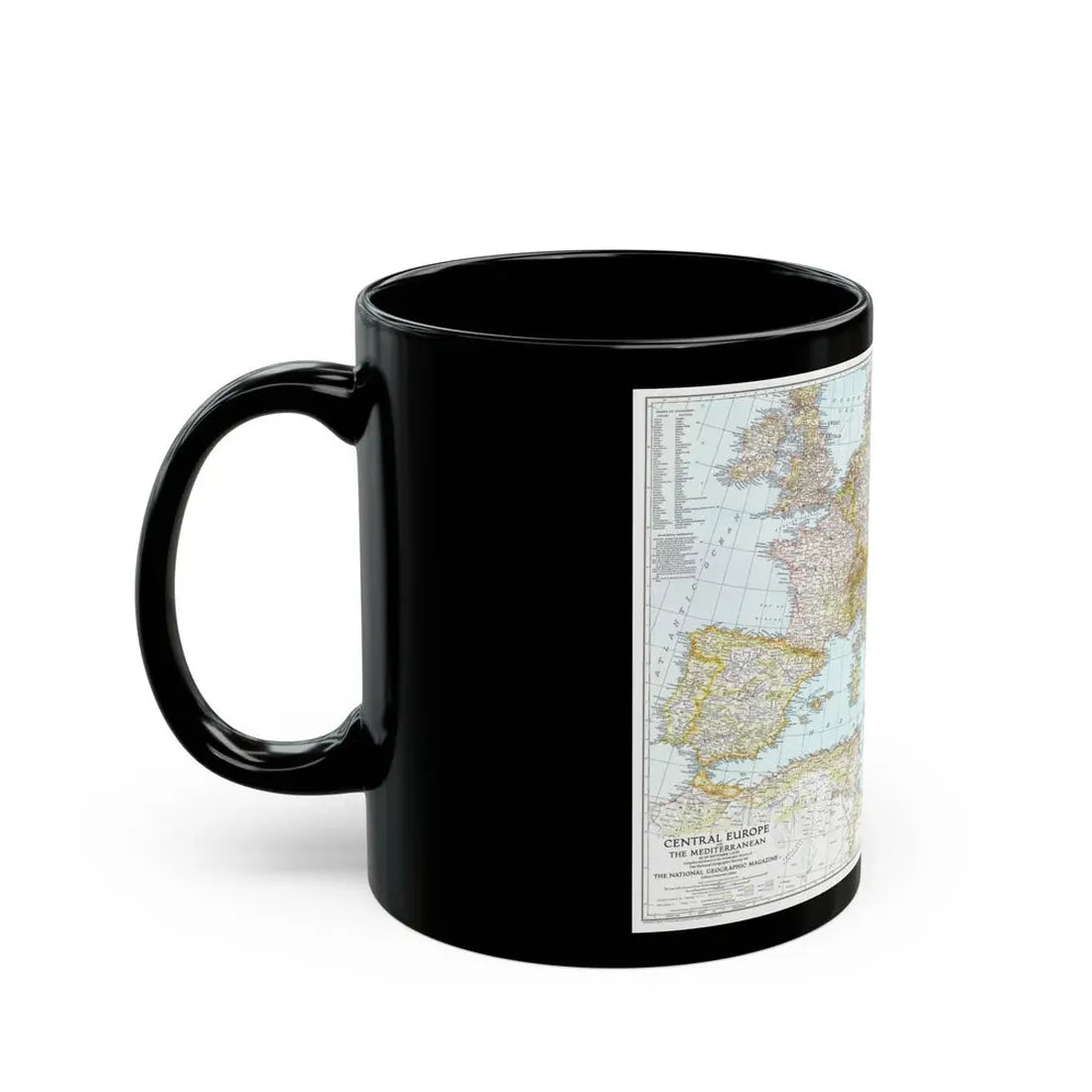 Mediterranean as of September 1 (1939) (Map) Black Coffee Mug - Go Mug Yourself