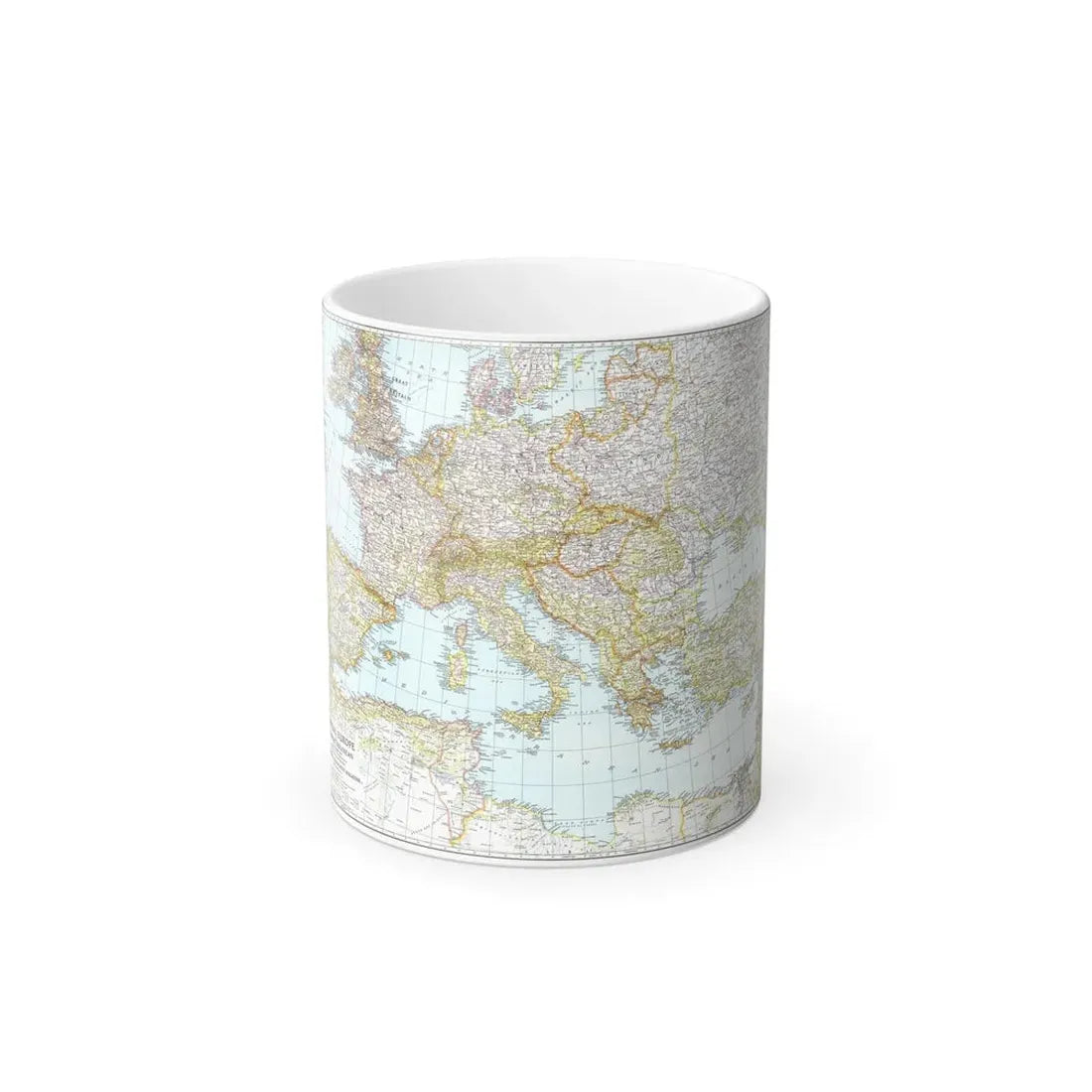 Mediterranean as of September 1 (1939) (Map) Color Changing Mug 11oz Default Title - Go Mug Yourself