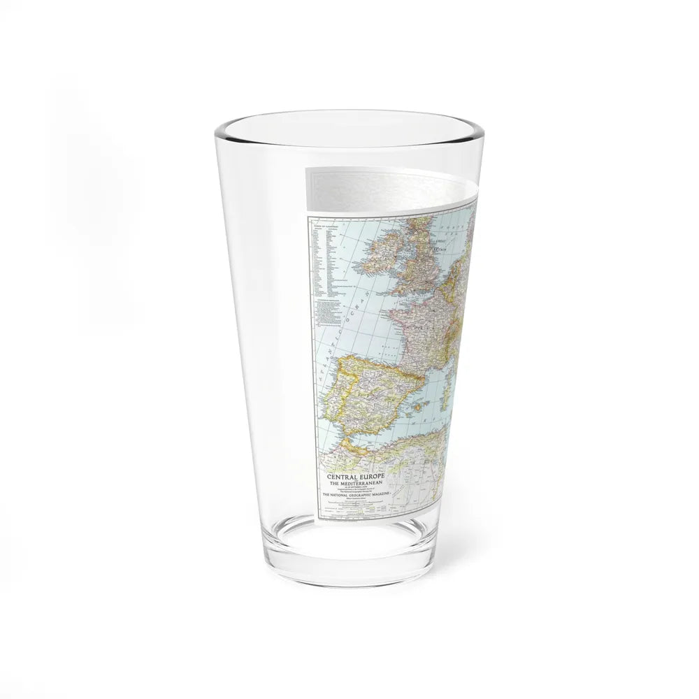 Mediterranean as of September 1 (1939) (Map) Pint Glass 16oz-Go Mug Yourself