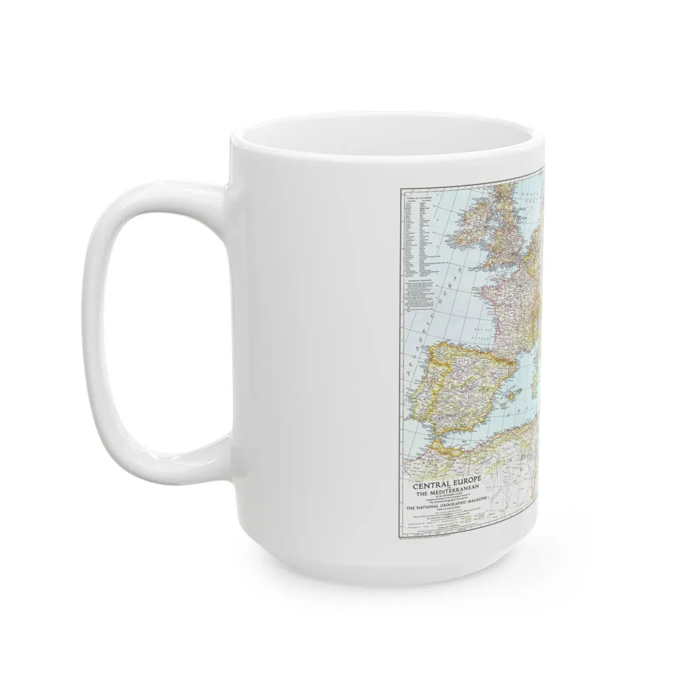 Mediterranean as of September 1 (1939) (Map) White Coffee Mug-Go Mug Yourself