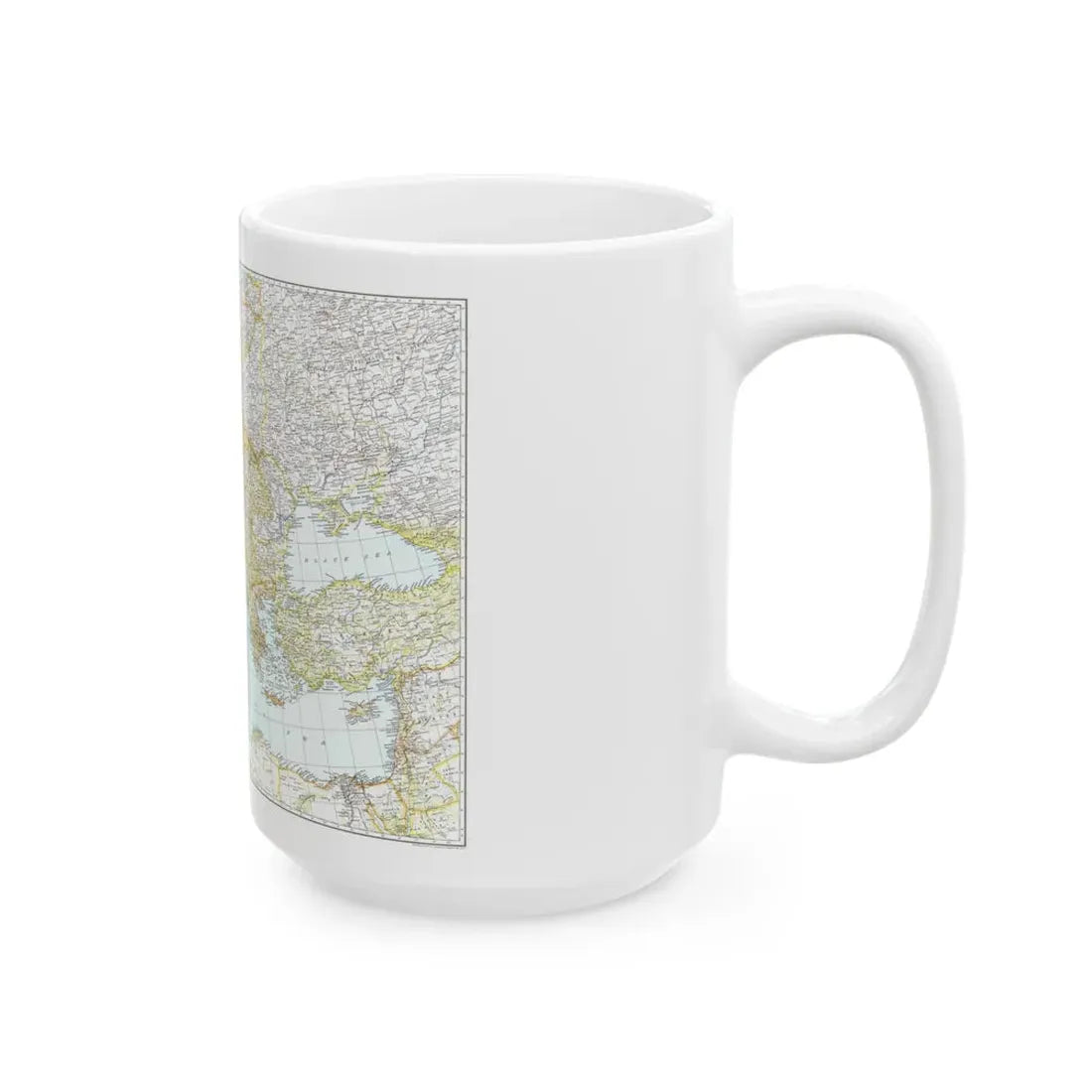 Mediterranean as of September 1 (1939) (Map) White Coffee Mug - Go Mug Yourself