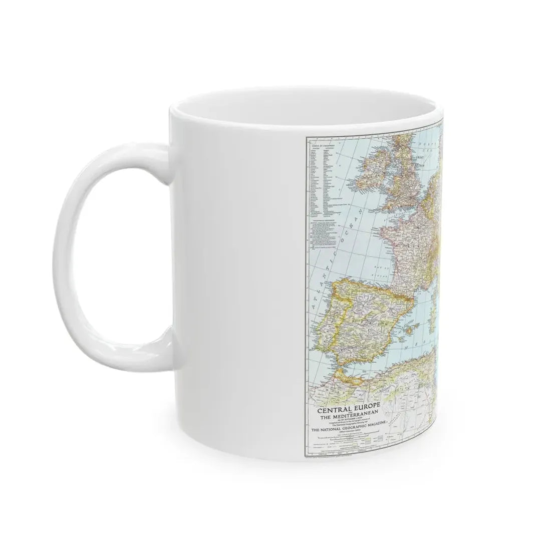 Mediterranean as of September 1 (1939) (Map) White Coffee Mug - Go Mug Yourself