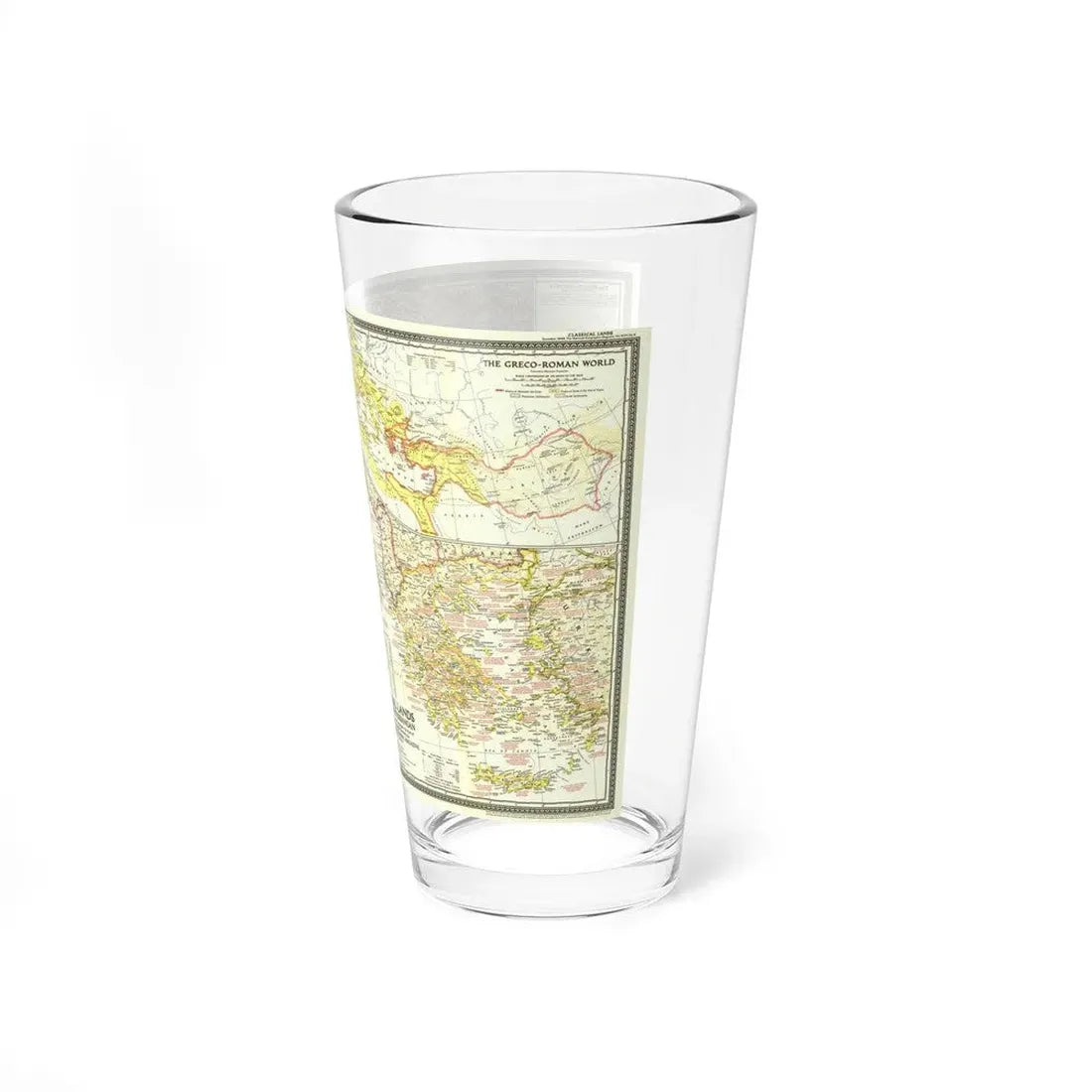 Mediterranean - Classical Lands (1949) (Map) Pint Glass 16oz - Go Mug Yourself