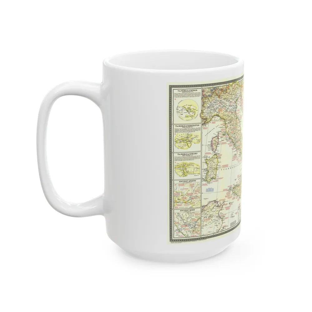 Mediterranean - Classical Lands (1949) (Map) White Coffee Mug-Go Mug Yourself