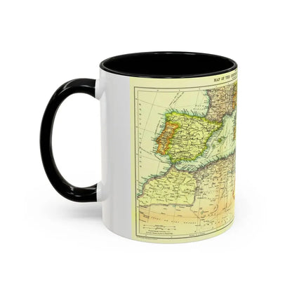 Mediterranean - Countries Bordering the (1912) (Map) Accent Coffee Mug - Go Mug Yourself