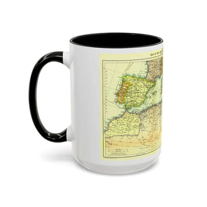 Mediterranean - Countries Bordering the (1912) (Map) Accent Coffee Mug - Go Mug Yourself