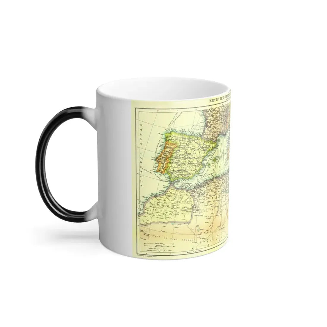 Mediterranean - Countries Bordering the (1912) (Map) Color Changing Mug 11oz - Go Mug Yourself