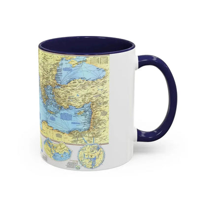 Mediterranean - Historic , 800 BC to AD 1500 (1982) (Map) Accent Coffee Mug - Go Mug Yourself