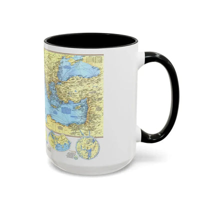 Mediterranean - Historic , 800 BC to AD 1500 (1982) (Map) Accent Coffee Mug - Go Mug Yourself