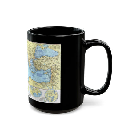 Mediterranean - Historic , 800 BC to AD 1500 (1982) (Map) Black Coffee Mug-Go Mug Yourself