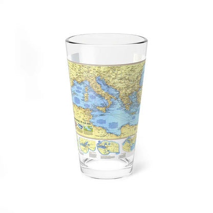 Mediterranean - Historic , 800 BC to AD 1500 (1982) (Map) Pint Glass 16oz-16oz-Go Mug Yourself