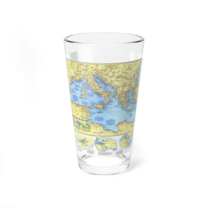 Mediterranean - Historic , 800 BC to AD 1500 (1982) (Map) Pint Glass 16oz 16oz - Go Mug Yourself