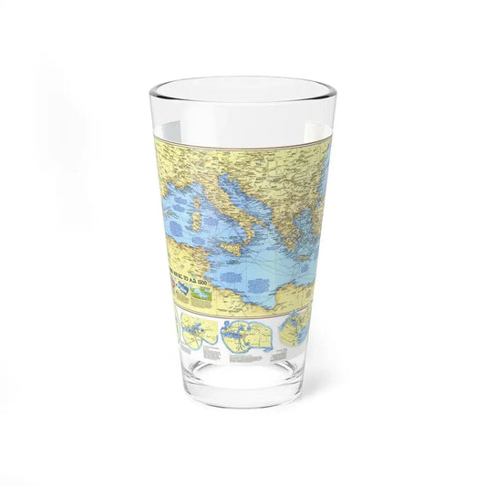 Mediterranean - Historic , 800 BC to AD 1500 (1982) (Map) Pint Glass 16oz 16oz - Go Mug Yourself